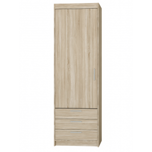 Szafa z szufladami 60 cm jednodrzwiowa TRINO dąb sonoma